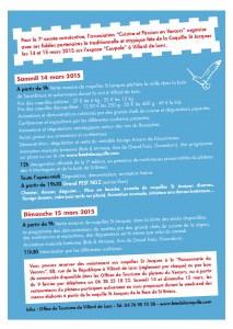 affiche 2015 Fête coquille St-Jacques Villard de Lans - programme